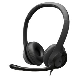 Logitech H390 Auriculares USB-C para PC/Portátil, Micrófono con Supresión de Ruido, Negro, Conexión por Cable