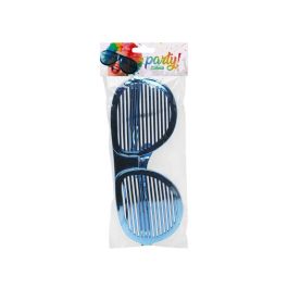 Gafas Azul Metalizado Carnaval Rejilla Mujer Adulto