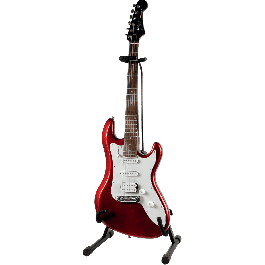 Quiklok Soporte para Guitarra Eléctrica y Bajo de Suelo, Plegable, Altura Ajustable de 510-860mm, Acero Negro