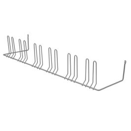 HERRAJES ALK Zapatero Extensible de 626mm para 3 Pares de Zapatos, Hierro Gris RAL 9006, Sujeción Lateral
