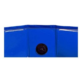 Mascow Piscina para Perro de Poliéster, 120x30 cm, Antideslizante, Plegable con Válvula de Vaciado, Azul (4 Unidades)