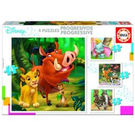 Educa 18104 Puzzle Progresivo Disney Dumbo, Bambi, Rey León - 4 Puzzles 12-16-20-25 Piezas +3 Años Precio: 7.99631404. SKU: B14NJYWAH4
