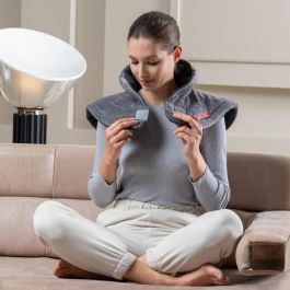 Imetec IME8007403167875 Cojín Calefactor Cervical Hipoalergénico, 5 Temperaturas, Lavable a Máquina