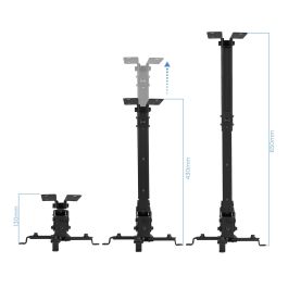 TOOQ SOPORTE PROYECTOR INCLINABLE TECHO NEGRO