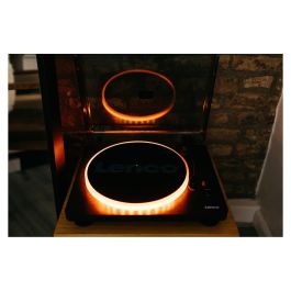Lenco LS-50LED schwarz Tocadiscos de tracción por correa con reproducción MP3, Manual, Negro, Plástico, Madera, 33, 45, 78 RPM