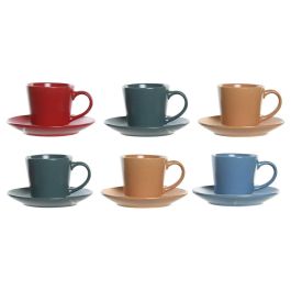 Cafe Basicos DKD Home Decor Verde Rojo 14 x 2 x 14 cm Set de 6