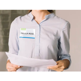 Q-connect kf14138 Identificador con Clip Magnético, Apertura Superior, 54x90 mm