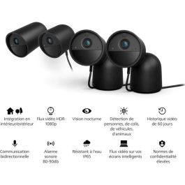 Philips Hue Cámara Secure con cable y soporte de escritorio AUC1717288408650 - HD 1080P - Interior o Exterior - Negra