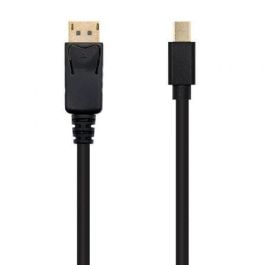 Nanocable 10.15.2402 Cable Mini DisplayPort a DisplayPort Macho-Macho 2m Negro | v1.2 para 4K UHD / 3D, Conectores Dorados OFC Nanocable 10.15.2402 Cable Mini DisplayPort a DisplayPort Macho-Macho 2m Negro | v1.2 para 4K UHD / 3D, Conectores Dorados OFC