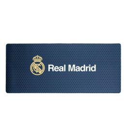 Grupo Erik Alfombrilla XL Real Madrid Gaming Oficial para Escritorio y Ratón, Superficie Textil Alta Densidad, Impermeable, Base Antideslizante, Bordes Reforzados, 90x40cm