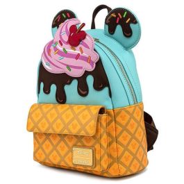 Loungefly Mochila Ice Cream Mickey Minnie Disney 22,5x25x10cm