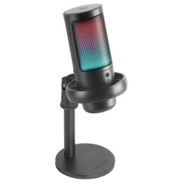 Mars Gaming Micrófono MMIC-SE USB 2.0 Negro Estudio Profesional ARGB 196kHz 24 bits Cardioide Monitoreo sin Latencia