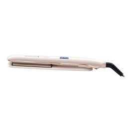 Remington S9100 Plancha de pelo PROluxe con Tecnología OPTIheat y Cerámica Ultimate Glide, 9 Temperaturas (150-230°C), Función Pro+ 185°C - Crema beige