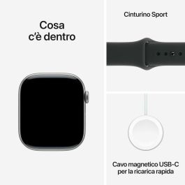 Apple Watch S11 GPS 46 mm Space Gris Aluminio Caja con Correa Deportiva Negra