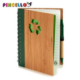 Pincello Libreta Bambú Reciclado y Bolígrafo 18x14 cm Surtidos (Set de 24)