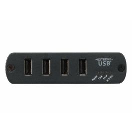 Aten UEH4002A Extensor de 4 Puertos USB 2.0 por CAT 5 | Tecnología ExtremeUSB para Alargar Conexiones hasta 100 Metros