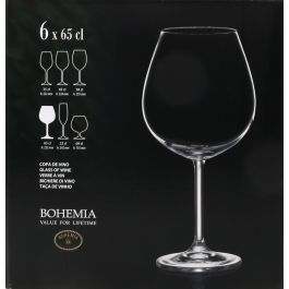 Bohemia Set 6 Copas Gran Vino Clara 650 cc