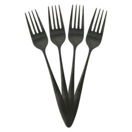 Home Deco Factory Cubertería 16 Piezas Negra Colección Lounge Acero Inoxidable