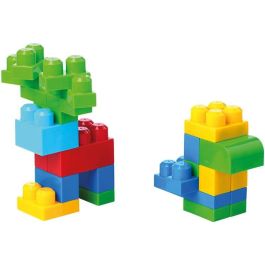 Mattel Bolsa Construccion Mega Bloks 60 Piezas Azul para Niños