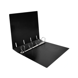 Liderpapel Carpeta 4 Anillas 40 mm Mixtas Polipropileno DIN A4 Negro Opaco