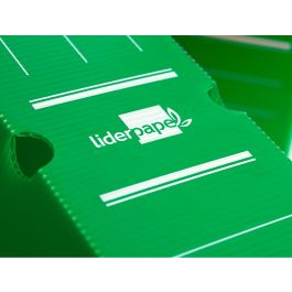 Caja Archivo Definitivo Plastico Liderpapel Lomo 100 mm Verde 360x100x260 mm 5 unidades