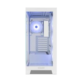 NOX Hummer Glock Semitorre Gaming Blanca con Cristal Templado Panorámico, 4 Ventiladores ARGB y Soporte ATX/ITX/Micro-ATX