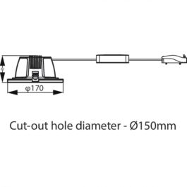 Downlight LED "Philips" 12W 1200Lm 3000ºK IP54 30000H [PH-35398500