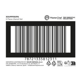 Inde Set 5 Utensilios Cocina 10.4 cm Ancho x 11.6 cm Alto x 31.3 cm Largo (24 Cajas)