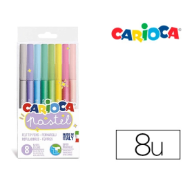 Carioca Rotulador Pastel Blister 8 Unidades Colores Surtidos Punta Fina Precio: 3.78999951. SKU: B15NT6RKPT