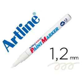 Rotulador Artline Marcador Permanente Ek-440 Xf Blanco Punta Redonda 1.2 mm Metal Caucho Y Plastico 12 unidades