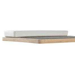 DKD Home Decor Tabla Aperitivo Basicos Bambu Pizarra Natural Negro Set 3 Piezas 24 x 7 x 2.5 cm