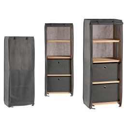 Estantería de Tela con 2 Cajones Gris Kipit 28x113x42 cm - Madera (3 Unidades) Precio: 142.49999995. SKU: S3609835