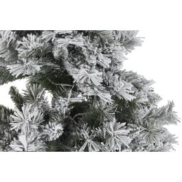 DKD Home Decor Árbol de Navidad Alpina Snow Verde Blanco 210 cm 350 LED Nevado