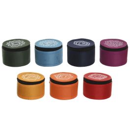 DKD Home Decor Cuenco Tibetano Arabe Multicolor 10 x 7.5 x 10 cm (7 Unidades) Laton Poliester