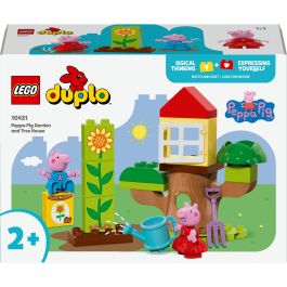 LEGO 10431 Duplo Jardín y Casa del Árbol de Peppa y George Pig – Set de Construcción para Preescolares Actividades al Aire Libre