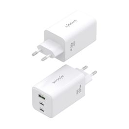 AISENS Cargador GaN 100W, 2x USB-C PD3.0 QC4.0 QC5.0, 1x USB-A QC3.0, Blanco