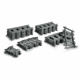 Lego City Cambios de Agujas, Accesorios para Vías de Tren de Juguete, 7 Piezas