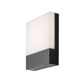 RABALUX RAB-77097 Aplique Exterior LED Gimone 10W 570Lm 4000K Luz Blanca Natural IP44 Negro Plástico