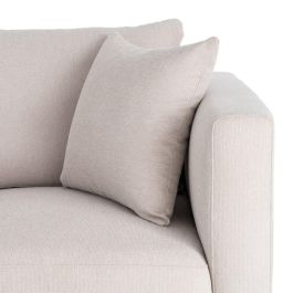 Sofá 2 Plazas Crema Tejido-Madera 165 X 96 X 86 cm