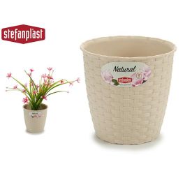 Stefanplast Maceta Natural Inter Exter 14 Diám. Beige, Plastico, 14 cm Diámetro x 12.5 cm Alto, para Interior y Exterior (Set de 12) Precio: 22.49999961. SKU: B18NPGHJY2