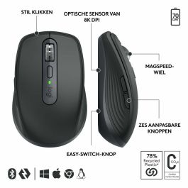Logitech MX Anywhere 3S for Business Performance Ratón Inalámbrico 8000 DPI en Cristal, Clic Silencioso, MagSpeed, Logi Bolt Logitech MX Anywhere 3S for Business Performance Ratón Inalámbrico 8000 DPI en Cristal, Clic Silencioso, MagSpeed, Logi Bolt