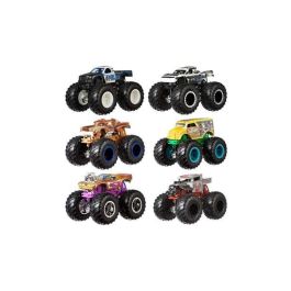 Coche hot wheels monster trucks. pack de dos coches de demolición.escala 1:64 - modelos surtidos