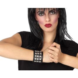 Pulsera Doble Tachuelas Punk Años 80 Metalizada Negra Adulto Polyester Precio: 1.5900005. SKU: B1FRPEHSAA