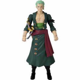 Bandai Figura One Piece Anime Heroes Zoro - 17cm, +16 puntos de articulación