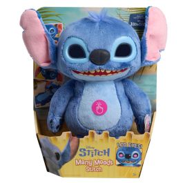 JUST PLAY Peluche Interactivo Disney Stitch 30cm con Ojos LED y Funciones de Sonido