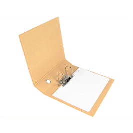 Liderpapel Archivador de Palanca A4 Color System Forrado Melocotón Lomo 80 mm con Compresor Metálico