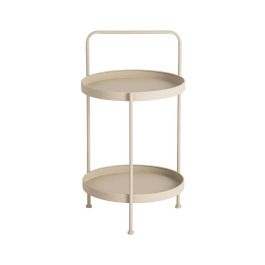 Mesita Beige Metal 36,50 X 36,50 X 66 cm