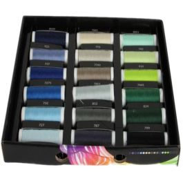 Ackermann Hilo de Coser Universal 120 Multi-Color Poliéster 200m - Caja de 36 Carretes para Máquina y Mano
