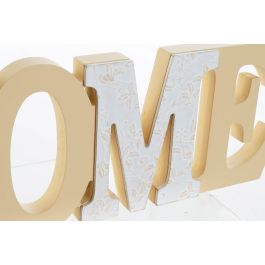 DKD Home Decor Decoración Shabby Rosa Palo Amarillo 2 x 13 x 35 cm (6 Unidades)