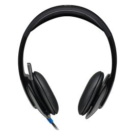 Logitech H540 Auriculares USB con Micrófono, Sonido Estéreo Digital, Cancelación de Ruido, Controles en Línea, Comodidad Ultra, Plug-and-Play